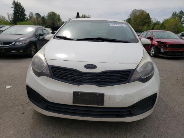 KNADM4A38C6043988 - 2012 KIA RIO LX WHITE photo 5