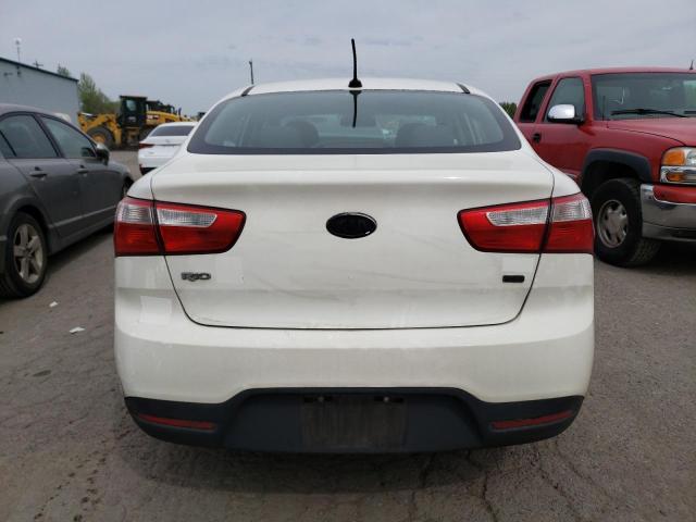 KNADM4A38C6043988 - 2012 KIA RIO LX WHITE photo 6