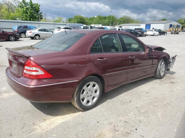 WDBRF87H56F817565 - 2006 MERCEDES-BENZ C 350 4MATIC BURGUNDY photo 3