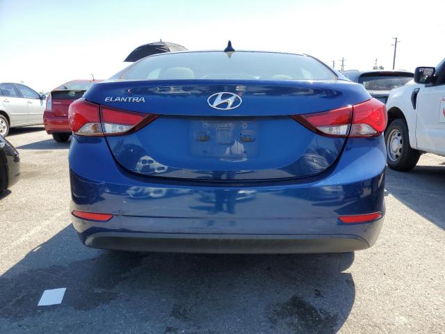 5NPDH4AE8FH616228 - 2015 HYUNDAI ELANTRA SE BLUE photo 6