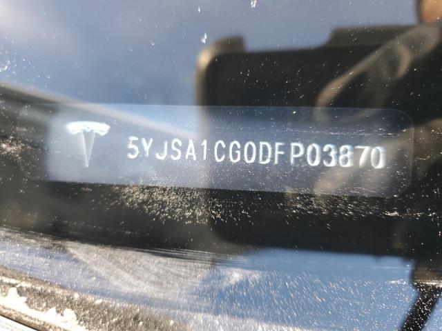 5YJSA1CG0DFP03870 - 2013 TESLA MODEL S WHITE photo 12