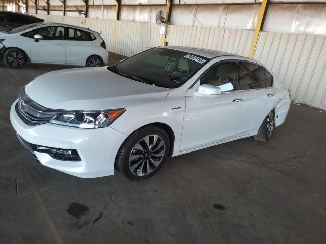 JHMCR6F55HC006121 - 2017 HONDA ACCORD HYBRID EXL WHITE photo 1