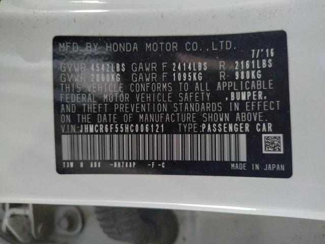 JHMCR6F55HC006121 - 2017 HONDA ACCORD HYBRID EXL WHITE photo 12