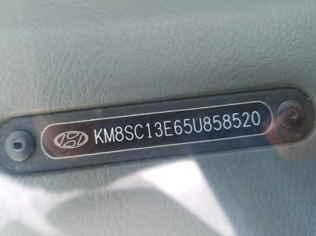 KM8SC13E65U858520 - 2005 HYUNDAI SANTA FE GLS WHITE photo 10