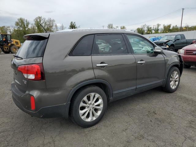 5XYKU4A79EG523146 - 2014 KIA SORENTO EX GRAY photo 3