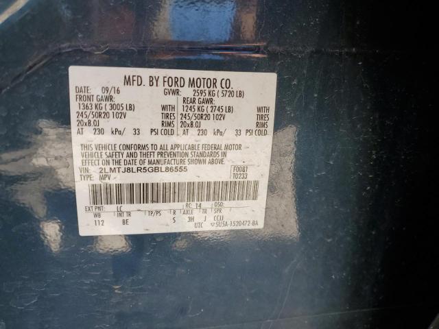 2LMTJ8LR5GBL86555 - 2016 LINCOLN MKX RESERVE 灰色 照片 14