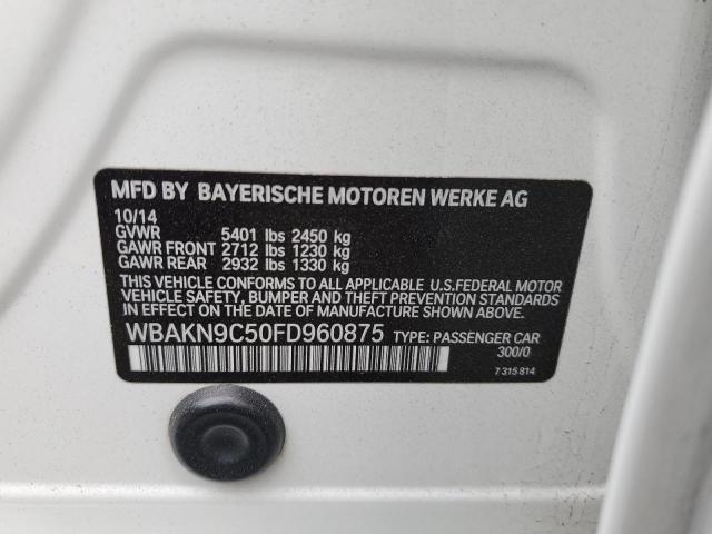 WBAKN9C50FD960875 - 2015 BMW 550 I WHITE photo 12