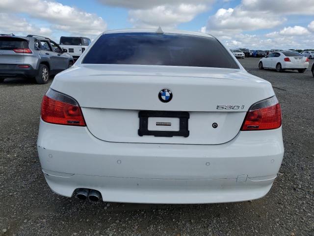 WBANE73577CM51391 - 2007 BMW 530 I WHITE photo 6