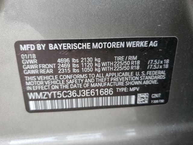 WMZYT5C36J3E61686 - 2018 MINI COOPER S COUNTRYMAN ALL4 GRAY photo 12