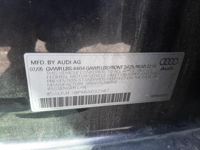 WAUMF78P96A032567 - 2006 AUDI A3 2.0 SPORT BLUE photo 12