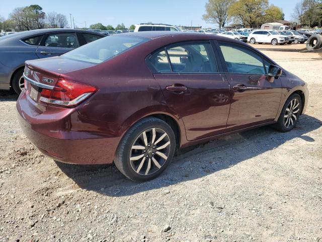 19XFB2F90FE034994 - 2015 HONDA CIVIC EXL MAROON photo 3