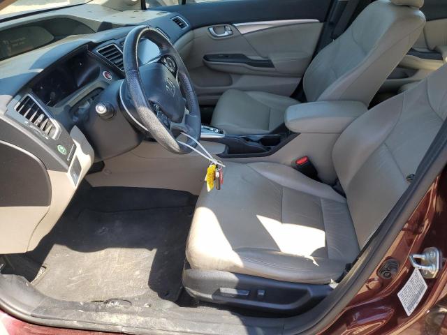 19XFB2F90FE034994 - 2015 HONDA CIVIC EXL MAROON photo 7