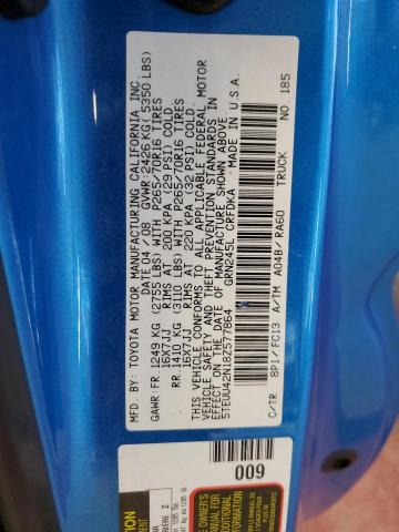 5TEUU42N18Z577864 - 2008 TOYOTA TACOMA ACCESS CAB ლურჯი ფოტო 12