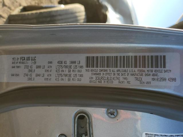 3C6UR5CL8LG141741 - 2020 RAM 2500 TRADESMAN ვერცხლისფერი ფოტო 12