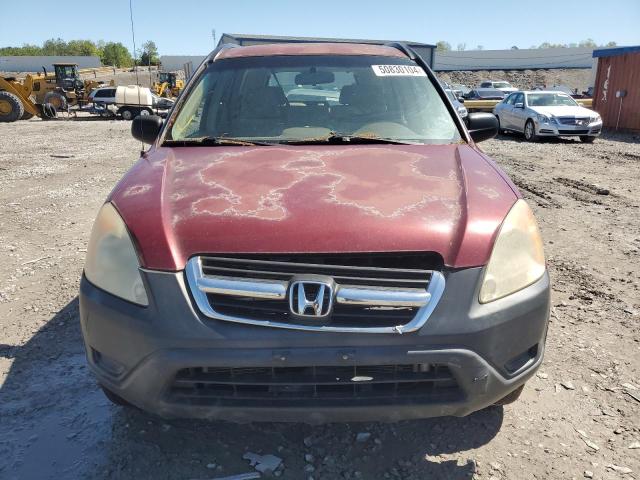 JHLRD685X4C009083 - 2004 HONDA CR-V LX MAROON photo 5