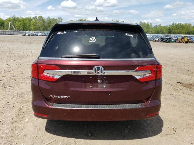 5FNRL6H56LB072165 - 2020 HONDA ODYSSEY EX MAROON photo 6