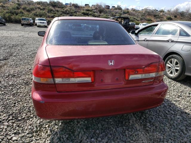 JHMCG56661C013240 - 2001 HONDA ACCORD EX RED photo 6