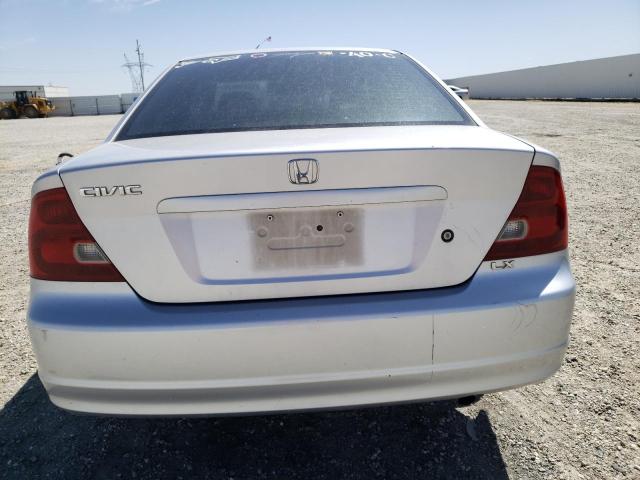 1HGEM22551L062607 - 2001 HONDA CIVIC LX SILVER photo 6