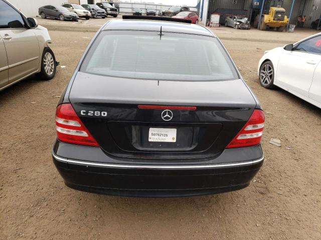 WDBRF54H76F805517 - 2006 MERCEDES-BENZ C 280 BLACK photo 6