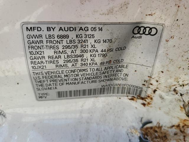 WA1DGAFE0FD000839 - 2015 AUDI Q7 PRESTIGE WHITE photo 14