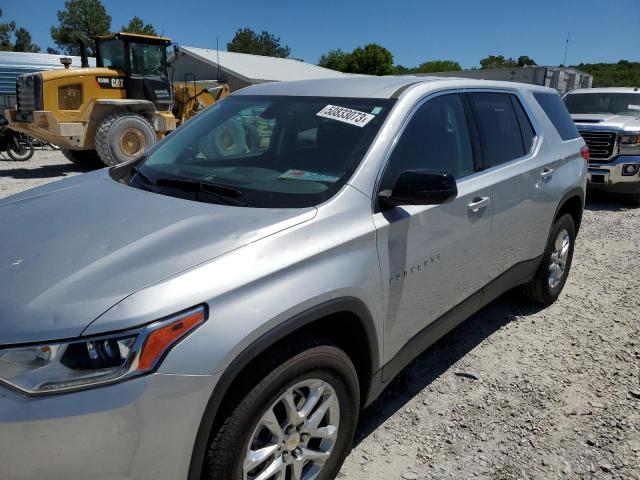 1GNERFKW3MJ251425 - 2021 CHEVROLET TRAVERSE LS SILVER photo 1