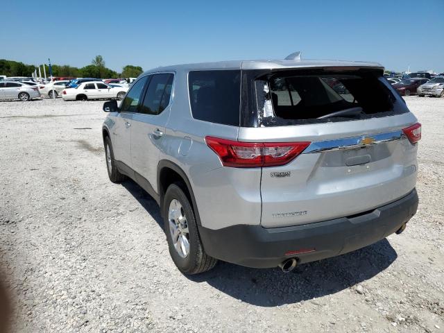 1GNERFKW3MJ251425 - 2021 CHEVROLET TRAVERSE LS SILVER photo 2