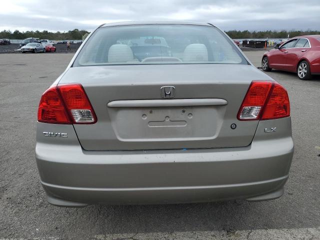 2HGES16554H514745 - 2004 HONDA CIVIC LX GRAY photo 6