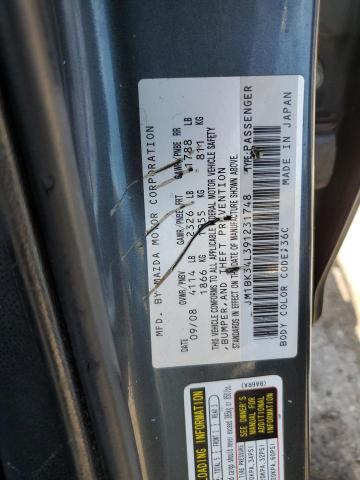 JM1BK34L391231748 - 2009 MAZDA SPEED 3 GRAY photo 12