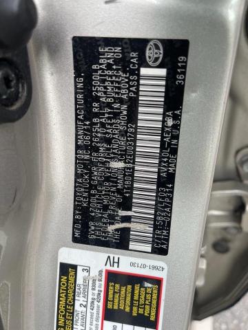 4T1BD1EB2EU031792 - 2014 TOYOTA AVALON HYBRID GOLD photo 10