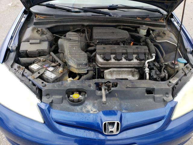 2HGES16335H537151 - 2005 HONDA CIVIC DX VP BLUE photo 11