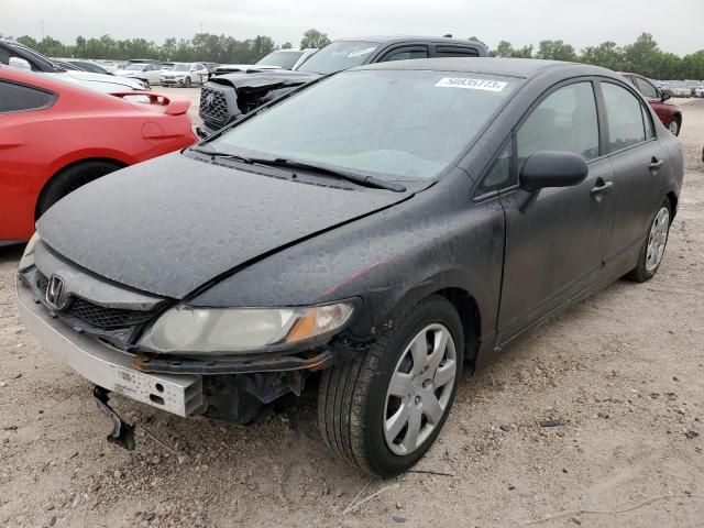 19XFA1F56BE029321 - 2011 HONDA CIVIC LX BLACK photo 1