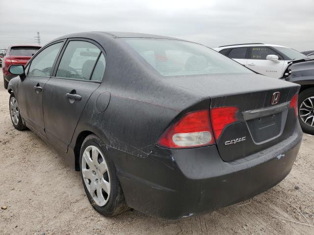 19XFA1F56BE029321 - 2011 HONDA CIVIC LX BLACK photo 2