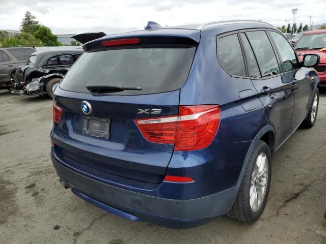 5UXWX9C54D0A29767 - 2013 BMW X3 XDRIVE28I BLUE photo 3