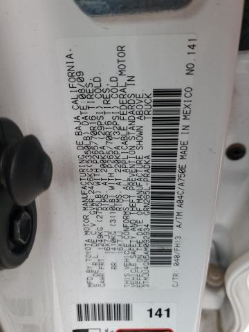 3TMJU4GN5AM092934 - 2010 TOYOTA TACOMA DOUBLE CAB PRERUNNER WHITE photo 12