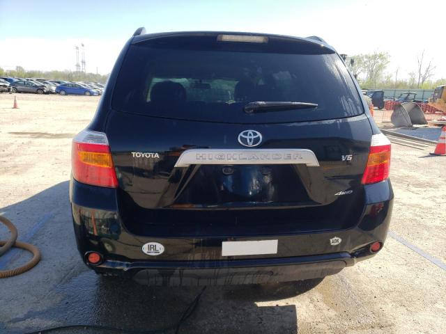 JTEES41A082023532 - 2008 TOYOTA HIGHLANDER BLACK photo 6