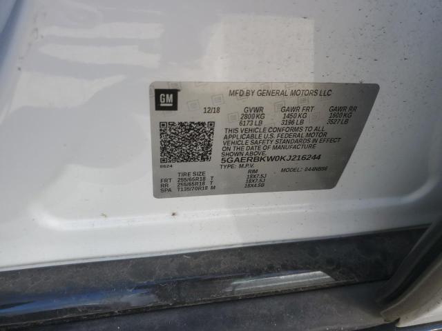 5GAERBKW0KJ216244 - 2019 BUICK ENCLAVE ESSENCE 白色 照片 14