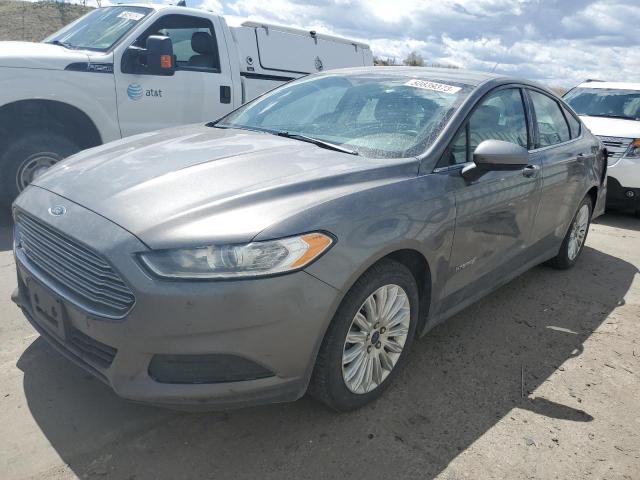 3FA6P0UU4ER359948 - 2014 FORD FUSION S HYBRID GRAY photo 1