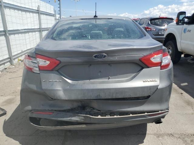 3FA6P0UU4ER359948 - 2014 FORD FUSION S HYBRID GRAY photo 6