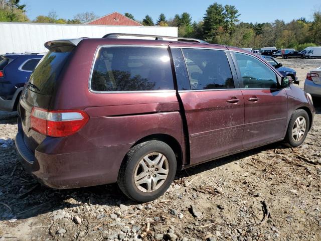 5FNRL38747B118839 - 2007 HONDA ODYSSEY EXL BURGUNDY photo 3