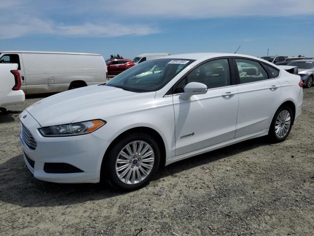 3FA6P0LU7ER220558 - 2014 FORD FUSION SE HYBRID WHITE photo 1