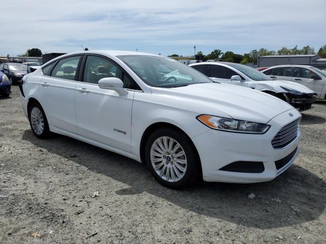 3FA6P0LU7ER220558 - 2014 FORD FUSION SE HYBRID WHITE photo 4