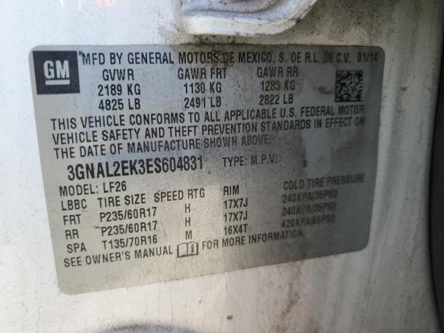 3GNAL2EK3ES604831 - 2014 CHEVROLET CAPTIVA LS 白色 照片 13