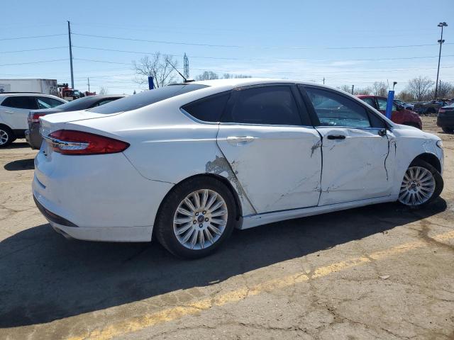 3FA6P0LU6HR344650 - 2017 FORD FUSION SE HYBRID WHITE photo 3