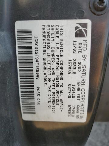 1G8AW12F94Z155099 - 2004 SATURN ION LEVEL 3 GREEN photo 13