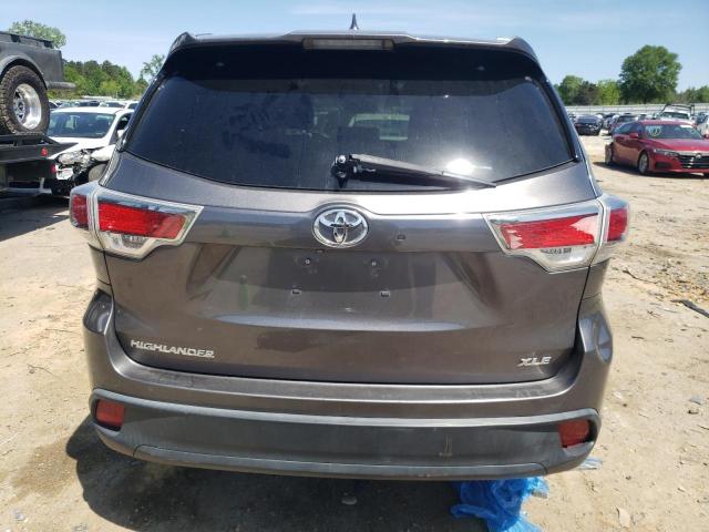 5TDKKRFHXGS140598 - 2016 TOYOTA HIGHLANDER XLE GRAY photo 6