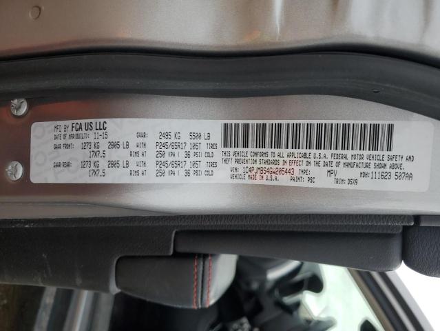 1C4PJMBS4GW205443 - 2016 JEEP CHEROKEE TRAILHAWK SILVER photo 13