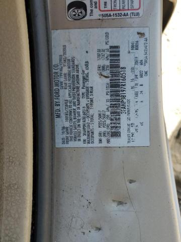 3FAHP08197R160518 - 2007 FORD FUSION SEL TAN photo 12