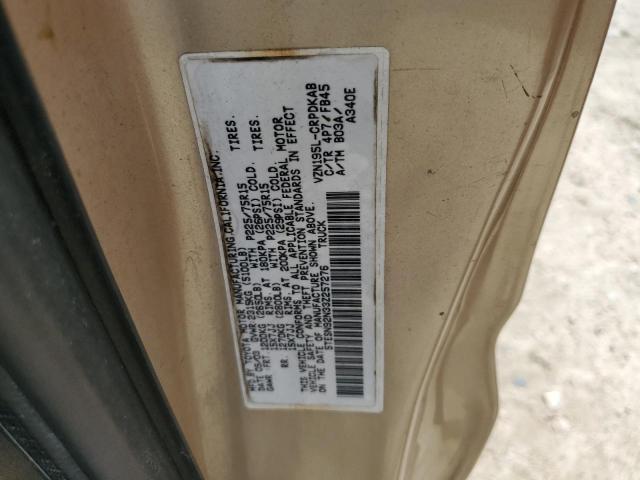 5TESN92N33Z257276 - 2003 TOYOTA TACOMA XTRACAB PRERUNNER თაფლისფერი ფოტო 12