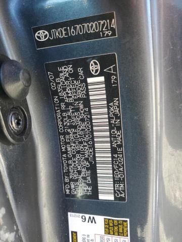 JTKDE167070207214 - 2007 TOYOTA SCION TC 灰色 照片 12