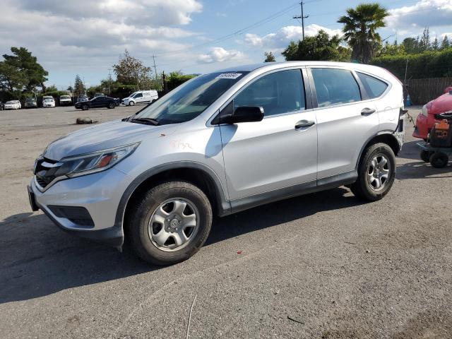 5J6RM4H3XFL104952 - 2015 HONDA CR-V LX SILVER photo 1